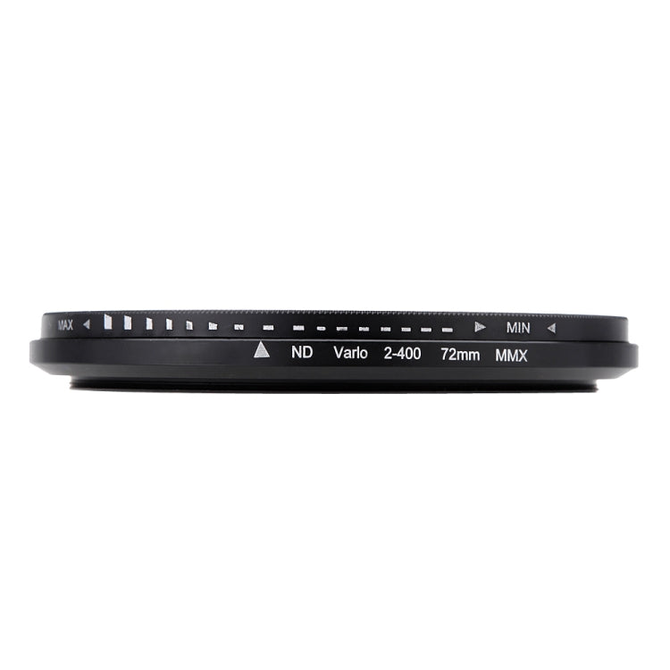 Filtro variable ajustable de densidad neutra atenuador ND de 72 mm Filtro ND 2 a ND 400, 72mm