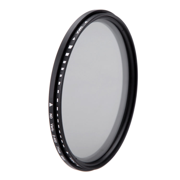 Filtro variable ajustable de densidad neutra atenuador ND de 77 mm Filtro ND 2 a ND 400, 77mm