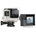 Protector de pantalla LCD ultra transparente + película protectora de lente de vidrio para cámara GoPro HERO4 Silver, HERO4 Silver