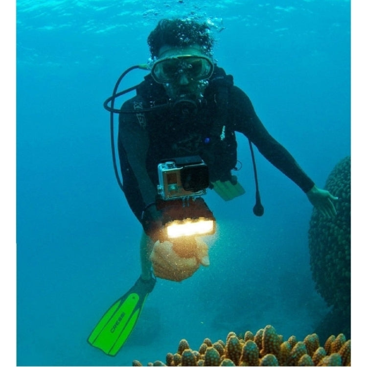 Luz de video a prueba de agua de 30 m Linterna de 3 modos con soporte de base y tornillo para GoPro Hero11 Black / HERO10 Black / HERO9 Black /HERO8 / HERO7 /6/5/5 Session /4 Session /4/3+ /3/2/1, Insta360 ONER, DJI Osmo Action y otras cámaras de acció...