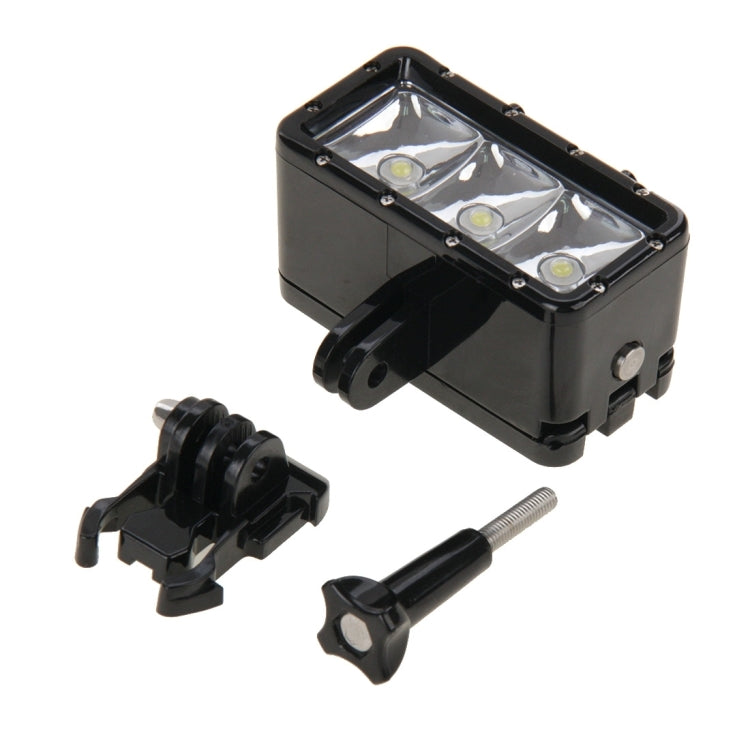 Luz de video a prueba de agua de 30 m Linterna de 3 modos con soporte de base y tornillo para GoPro Hero11 Black / HERO10 Black / HERO9 Black /HERO8 / HERO7 /6/5/5 Session /4 Session /4/3+ /3/2/1, Insta360 ONER, DJI Osmo Action y otras cámaras de acció...