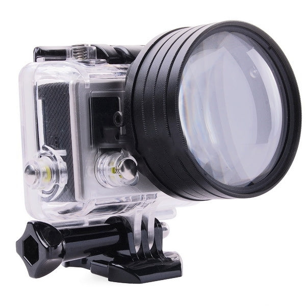 Filtro de lente de primer plano 6 en 1 de 58 mm Filtro de lente macro + anillo adaptador de filtro para GoPro HERO3, 6 in 1 58mm