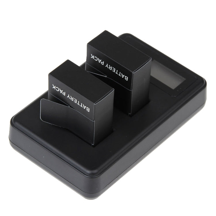 Cargador de baterías duales con pantalla LCD GP158-B para GoPro HERO3+ /3 (AHDBT-301, AHDBT-302), muestra la capacidad de carga, For GoPro HERO3+ /3