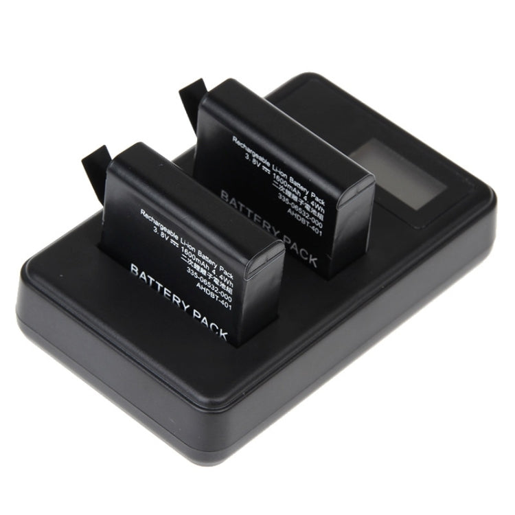 Cargador de baterías duales con pantalla LCD para GoPro HERO4 (AHDBT-401), muestra la capacidad de carga (GP258-C), For GoPro HERO4