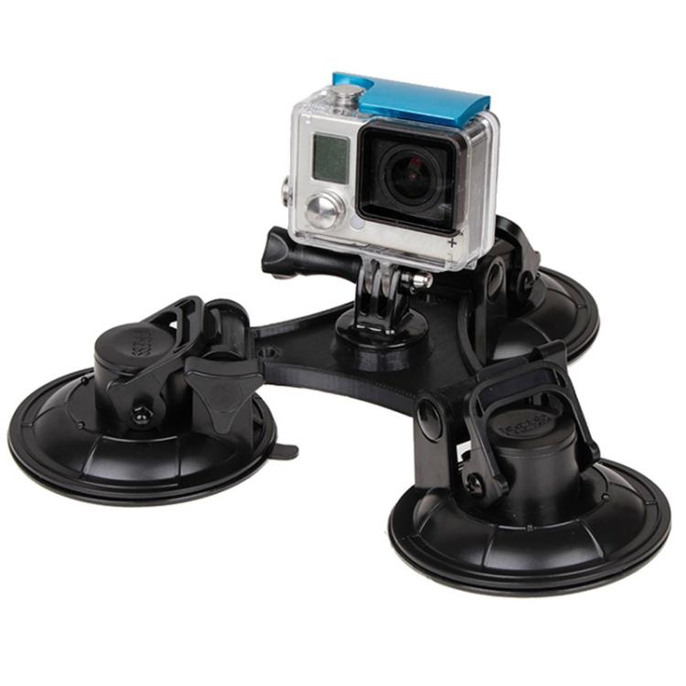 XM70-B Soporte de ventosa de dirección triangular con destornillador hexagonal para GoPro Hero11 Black / HERO10 Black /9 Black /8 Black /7/6/5/5 Session /4 Session /4/3+ /3/2/1, DJI OsmoCámaras de acción y otras cámaras de acción, For GoPro HERO9 XM70-B