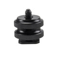 Adaptador de tornillo de 1/4 de pulgada de aleación de aluminio de zapata reforzada con tuerca doble para cámaras DSLR, GoPro HERO9 Black /HERO8 Black /7/6/ 5/5 Session /4/3+ /3/2/1