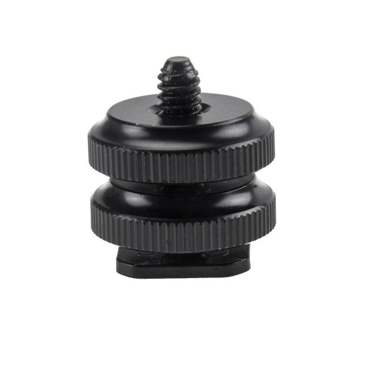 Adaptador de tornillo de 1/4 de pulgada de aleación de aluminio de zapata reforzada con tuerca doble para cámaras DSLR, GoPro HERO9 Black /HERO8 Black /7/6/ 5/5 Session /4/3+ /3/2/1