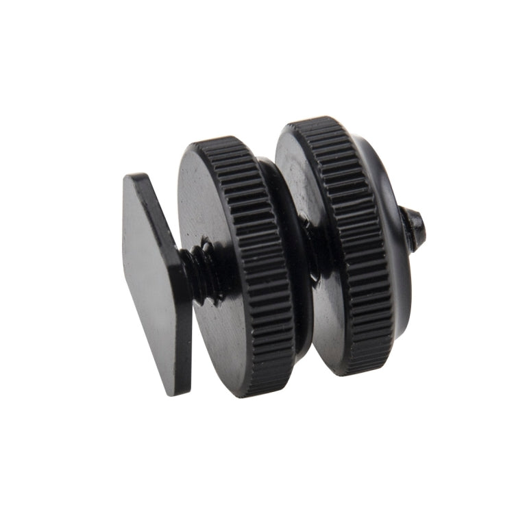 Adaptador de tornillo de 1/4 de pulgada de aleación de aluminio de zapata reforzada con tuerca doble para cámaras DSLR, GoPro HERO9 Black /HERO8 Black /7/6/ 5/5 Session /4/3+ /3/2/1