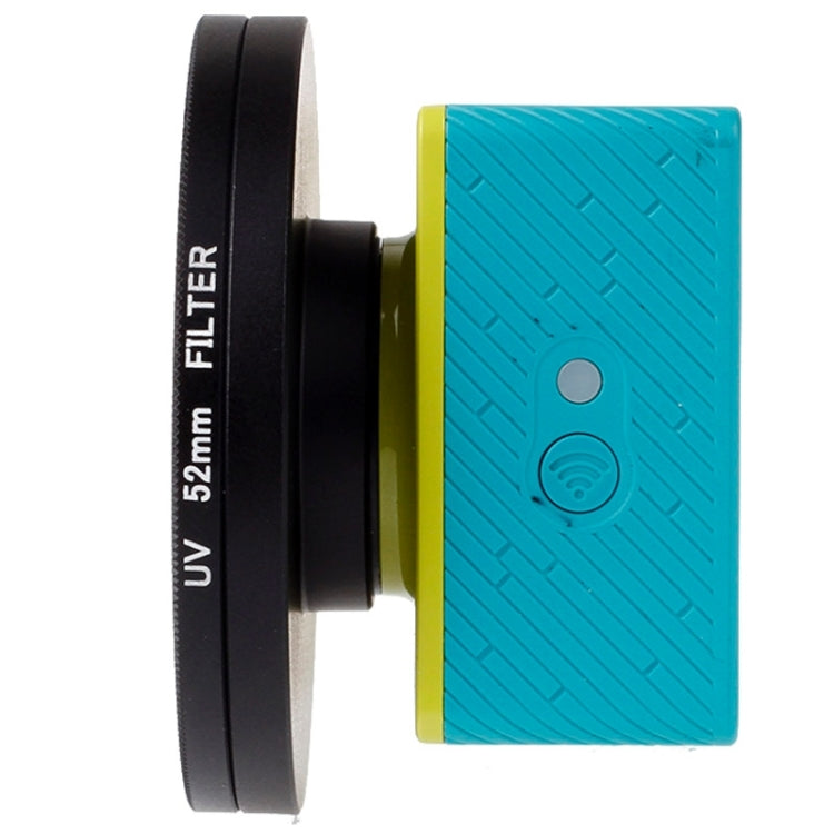 Filtro de lente con filtro UV de 52 mm con tapa para cámara deportiva Xiaomi Xiaoyi 4K+ / 4K, Xiaoyi Lite, Xiaoyi, 52mm UV Filter