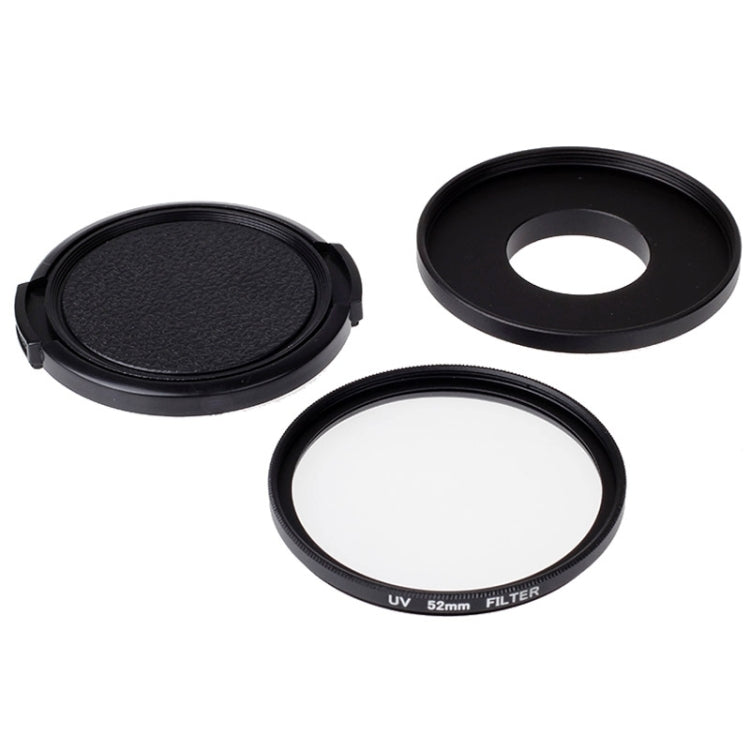 Filtro de lente con filtro UV de 52 mm con tapa para cámara deportiva Xiaomi Xiaoyi 4K+ / 4K, Xiaoyi Lite, Xiaoyi, 52mm UV Filter