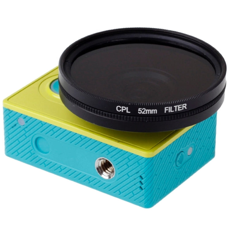 Filtro CPL de 52 mm Filtro de lente polarizador circular con tapa para cámara deportiva Xiaomi Xiaoyi 4K+ / 4K, Xiaoyi Lite, Xiaoyi, 52mm CPL Filter