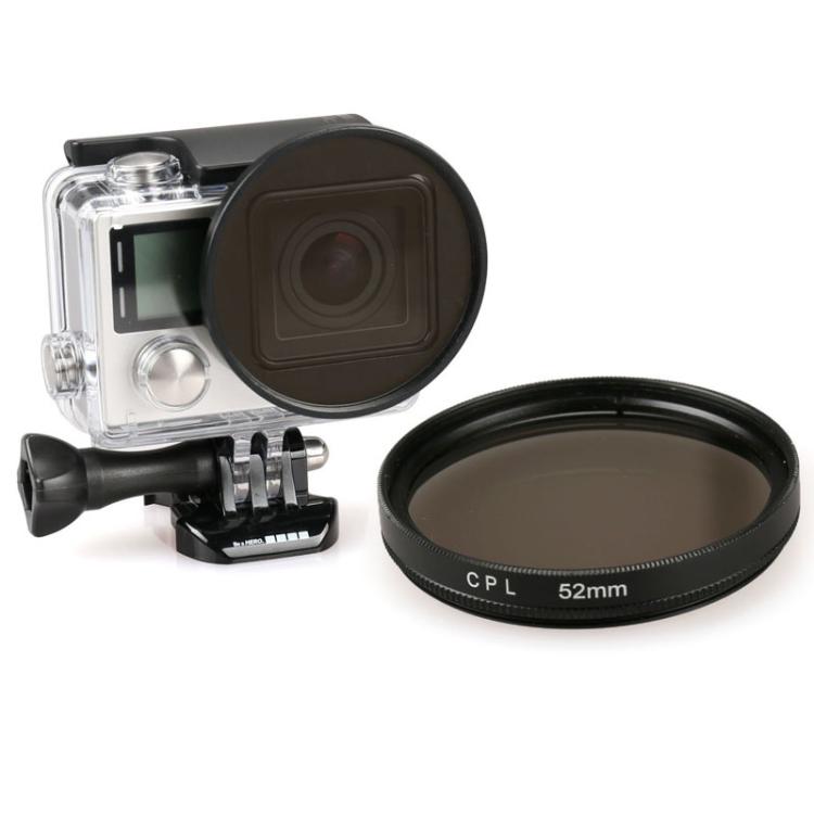 Filtro de lente CPL de círculo redondo de 52 mm para GoPro HERO 4/3+, cámaras deportivas Xiaoyi y otras cámaras deportivas, carcasa de buceo, CPL Lens