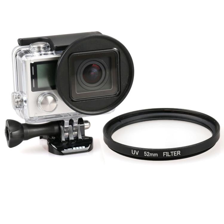 Filtro de lente UV de círculo redondo de 52 mm para GoPro HERO4 / 3+, UV Lens