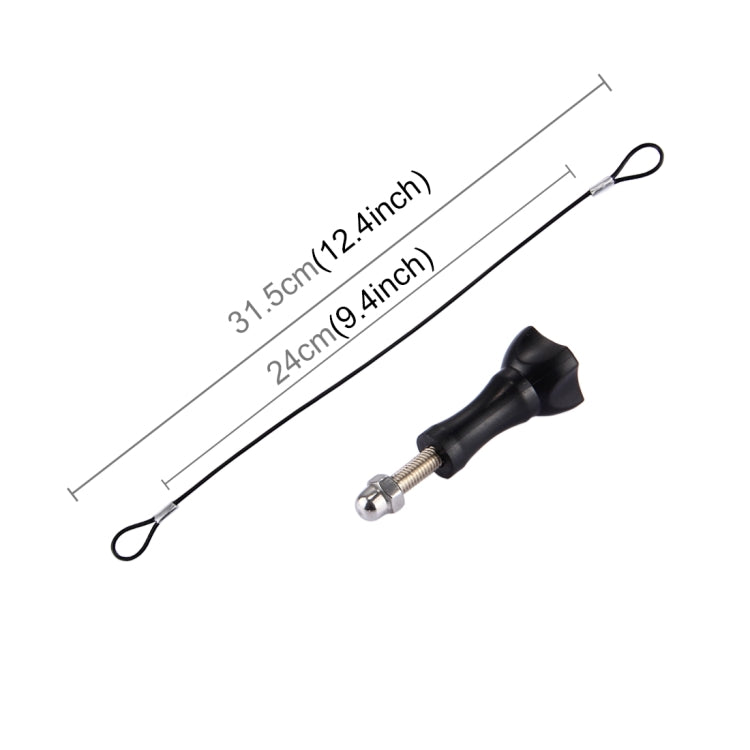 Cordón/Correa de acero inoxidable con tornillo para GoPro HERO11 Black/HERO10 Black / HERO9 Black /HERO8 Black /7/6/ 5/5 Session /4/3+ /3/2/1, Length: 19cm, Length: 31.5cm