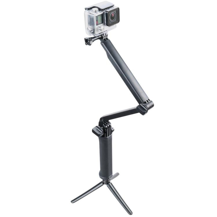 Trípode monopié extensible multifunción de 3 vías con brazo giratorio plegable Mango para cámara para GoPro Hero11 Black / HERO10 Black / HERO9 Black /HERO8 / HERO7 /6/5/5 Session /4 Session /4/3+ /3/2/1, Insta360ONE R, DJI Osmo Action y otras cámaras ...