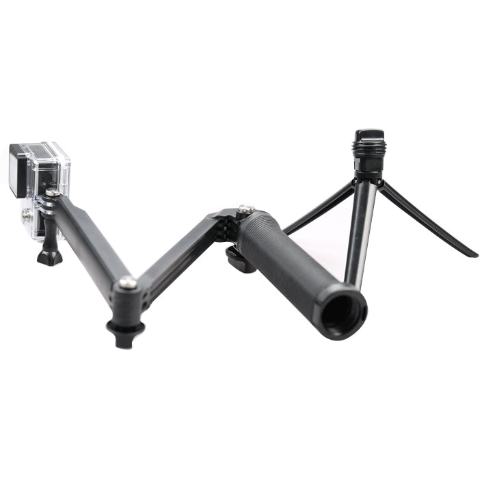 Trípode monopié extensible multifunción de 3 vías con brazo giratorio plegable Mango para cámara para GoPro Hero11 Black / HERO10 Black / HERO9 Black /HERO8 / HERO7 /6/5/5 Session /4 Session /4/3+ /3/2/1, Insta360ONE R, DJI Osmo Action y otras cámaras ...