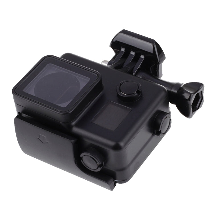 Funda protectora con carcasa impermeable Black Edition con soporte básico con hebilla para GoPro HERO4 /3+, profundidad impermeable: 10 m, 10m Waterproof