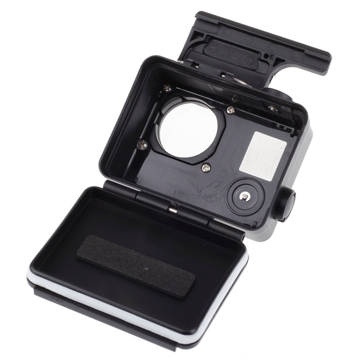 Funda protectora con carcasa impermeable Black Edition con soporte básico con hebilla para GoPro HERO4 /3+, profundidad impermeable: 10 m, 10m Waterproof