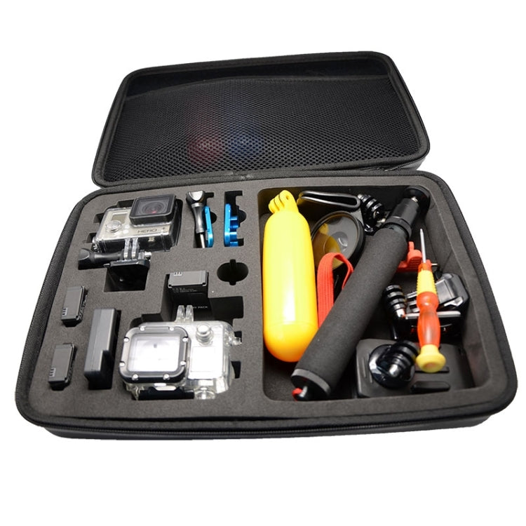 Estuche de viaje portátil impermeable a prueba de golpes para GoPro Hero11 Black / HERO10 Black / HERO9 Black / HERO8 Black / HERO7 /6/5/5 Session /4 Session /4/3+ /3/2/1, DJI Osmo Action y otros accesorios para cámaras de acción, Tamaño: 32 cm x 22 cm...