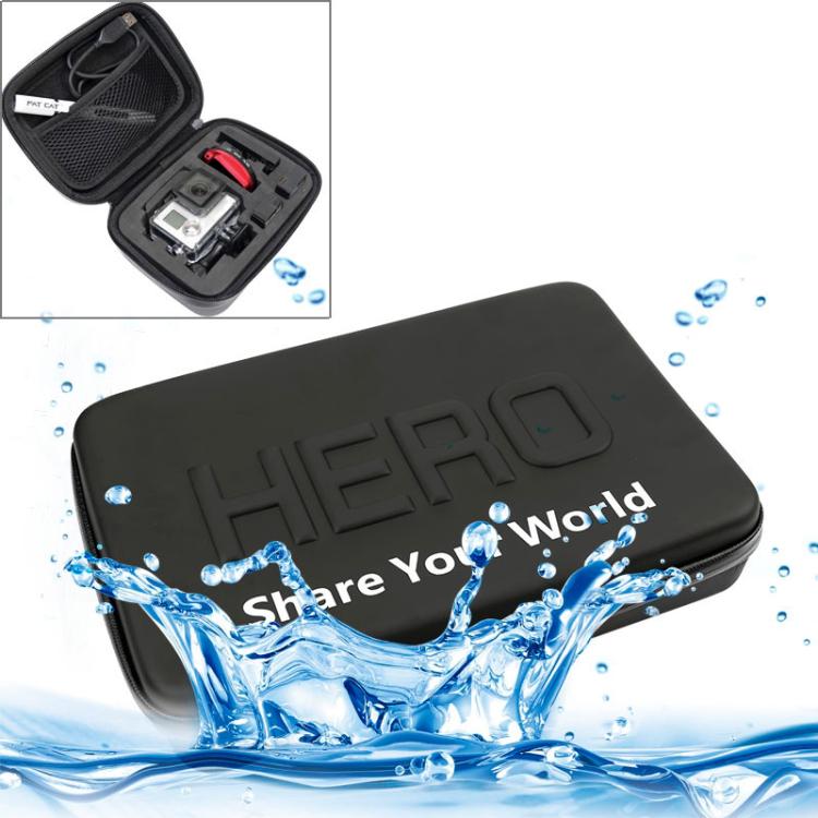 Estuche de viaje portátil impermeable a prueba de golpes para GoPro Hero11 Black / HERO10 Black / HERO9 Black / HERO8 Black / HERO7 /6/5/5 Session /4 Session /4/3+ /3/2/1, DJI Osmo Action y otros accesorios para cámaras de acción, Tamaño: 16 cm x 12 cm...