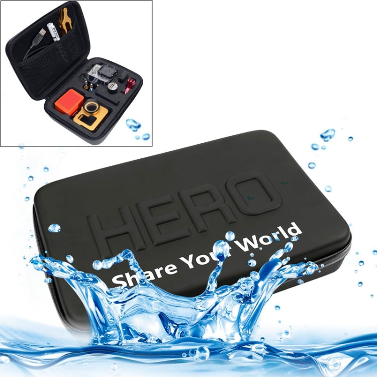 Estuche de viaje portátil impermeable a prueba de golpes para GoPro Hero11 Black / HERO10 Black / HERO9 Black / HERO8 Black / HERO7 /6/5/5 Session /4 Session /4/3+ /3/2/1, DJI Osmo Action y otros accesorios para cámaras de acción, Tamaño: 22 cm x 16 cm...