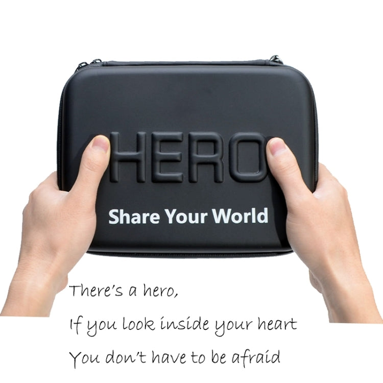 Estuche de viaje portátil impermeable a prueba de golpes para GoPro Hero11 Black / HERO10 Black / HERO9 Black / HERO8 Black / HERO7 /6/5/5 Session /4 Session /4/3+ /3/2/1, DJI Osmo Action y otros accesorios para cámaras de acción, Tamaño: 22 cm x 16 cm...