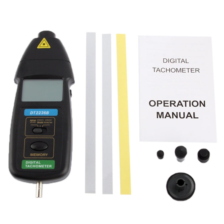 Tacómetro digital láser de contacto y sin contacto, DT2236B