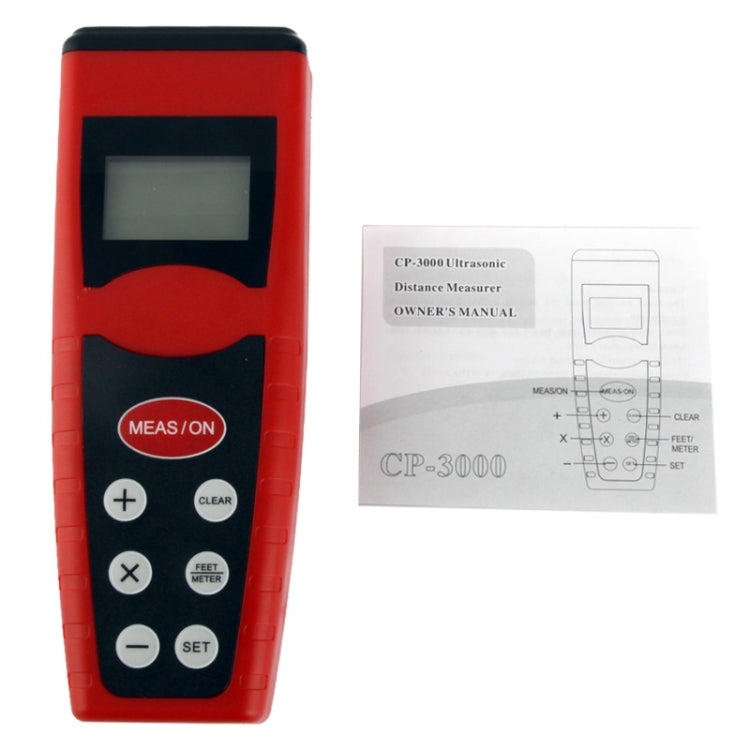 Medidor de distancia ultrasónico con puntero láser, rango: 0,5-18 m