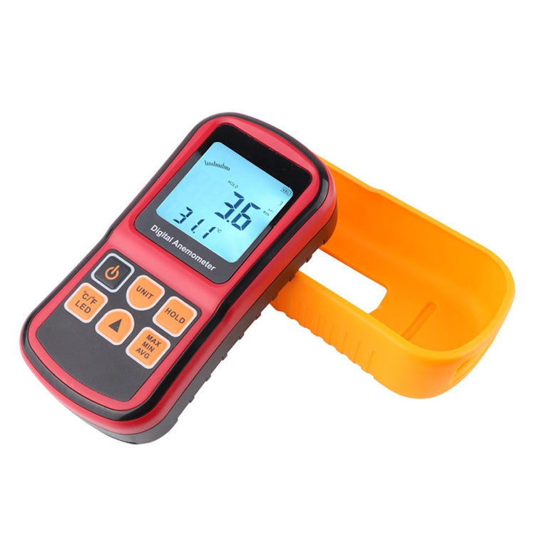Anemómetro digital (elementos de medición: velocidad del aire, temperatura del aire), GM8901