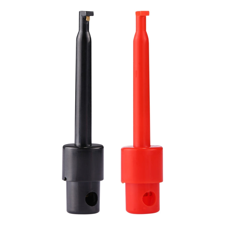 1 par de clips de sonda de prueba tipo gancho negro y rojo de 56 mm (tamaño grande)