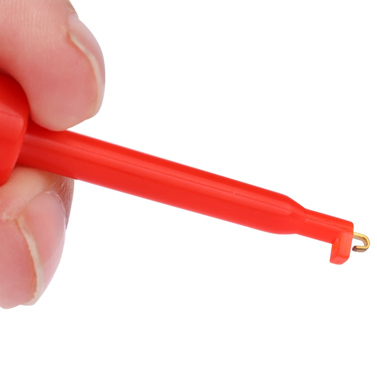 1 par de clips de sonda de prueba tipo gancho negro y rojo de 56 mm (tamaño grande)
