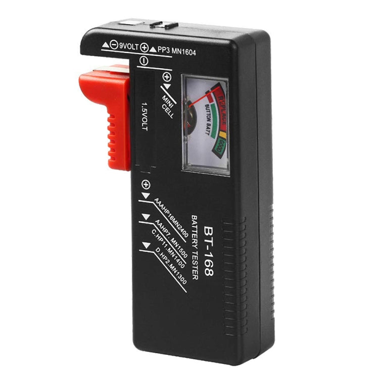 Comprobador de batería universal para baterías de 1,5 V AAA, AA y 9 V 6F22