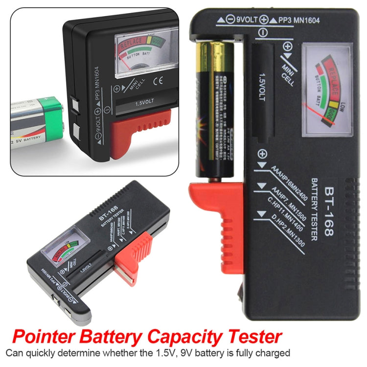 Comprobador de batería universal para baterías de 1,5 V AAA, AA y 9 V 6F22