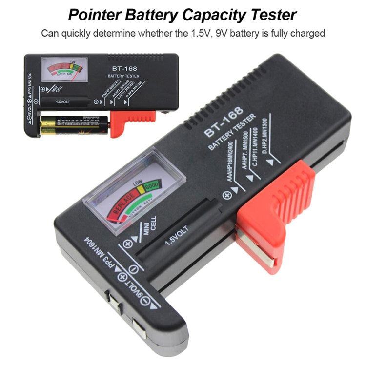 Comprobador de batería universal para baterías de 1,5 V AAA, AA y 9 V 6F22