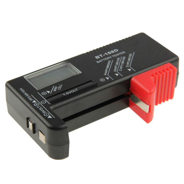 Probador universal de batería con pantalla LCD digital BT-168D para baterías AAA, AA y 9V 6F22 de 1,5 V