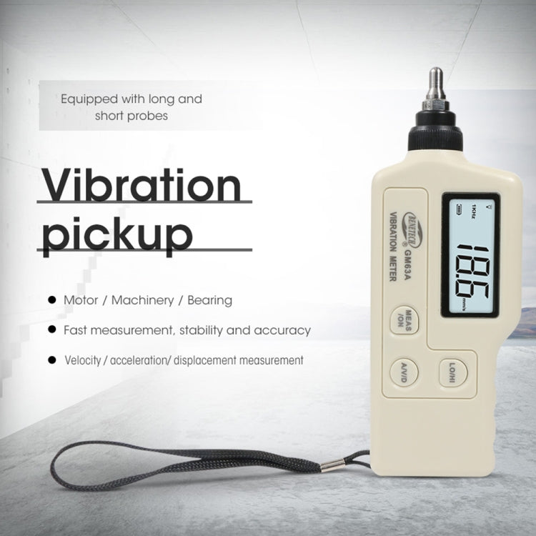 BENETECH GM63A Medidor de Vibraciones Probador Digital Analizador de Vibrómetro Velocidad de Aceleración, BENETECH GM63A