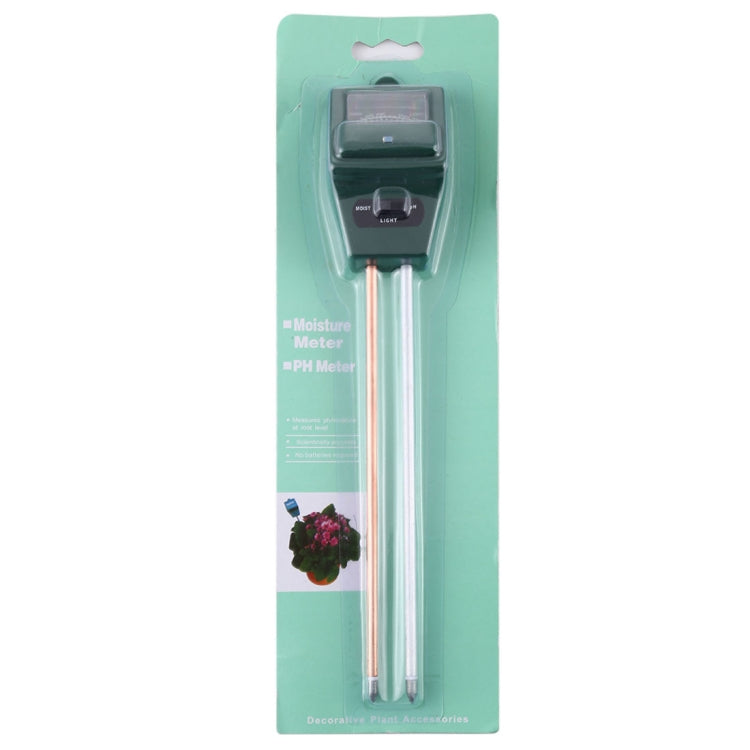 Medidor de suelo 3 en 1 para flores y plantas (PH + humedad + luz), 3 in 1