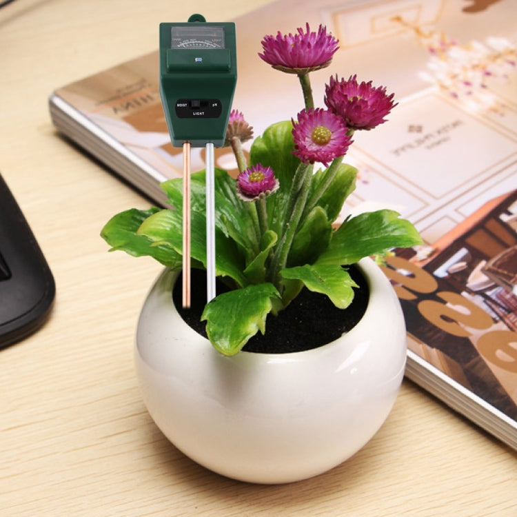 Medidor de suelo 3 en 1 para flores y plantas (PH + humedad + luz), 3 in 1