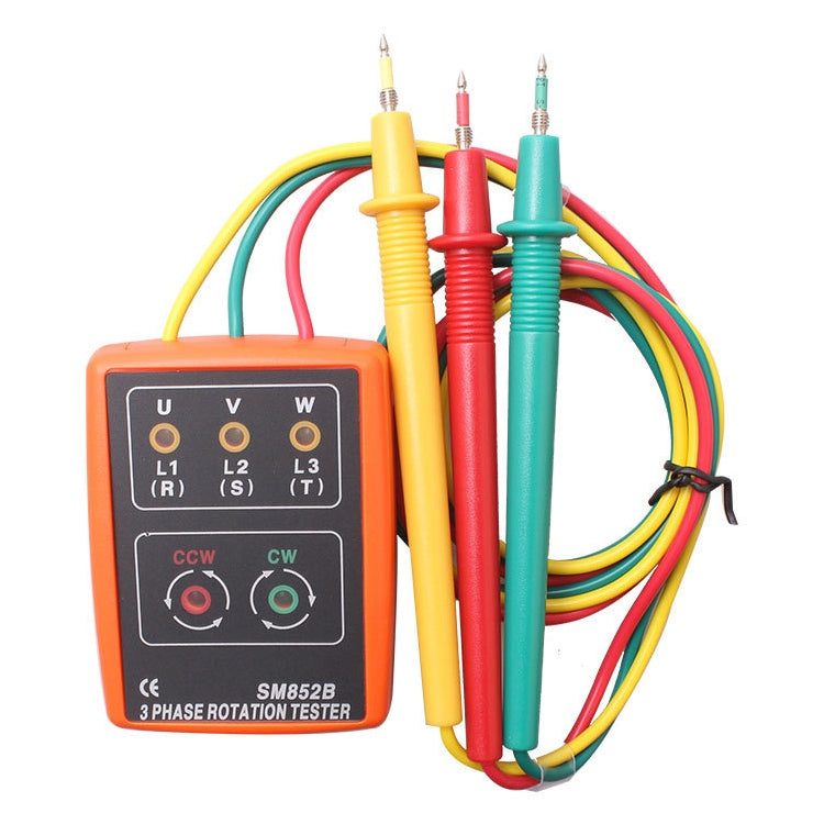 SM852B Medidor detector indicador del probador de rotación trifásico