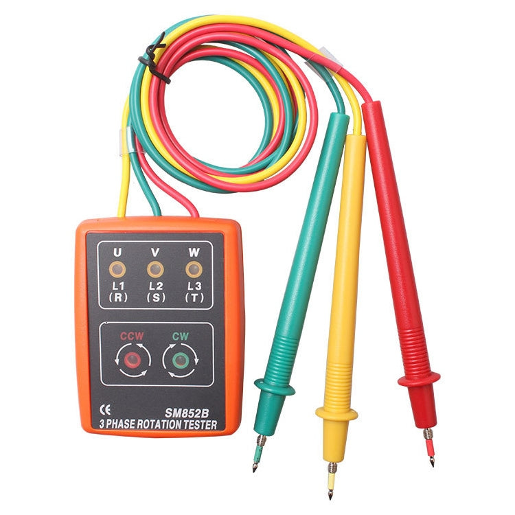 SM852B Medidor detector indicador del probador de rotación trifásico