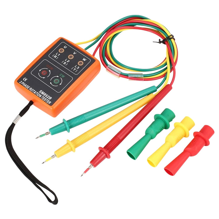 SM852B Medidor detector indicador del probador de rotación trifásico