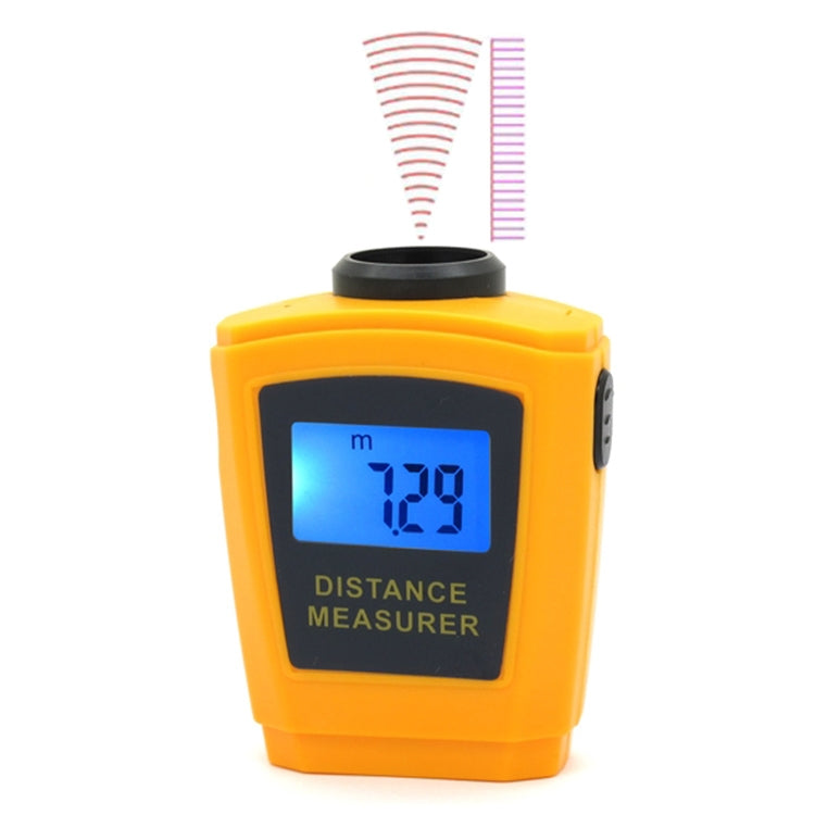 Mini medidor de distancia ultrasónico con puntero láser, Orange