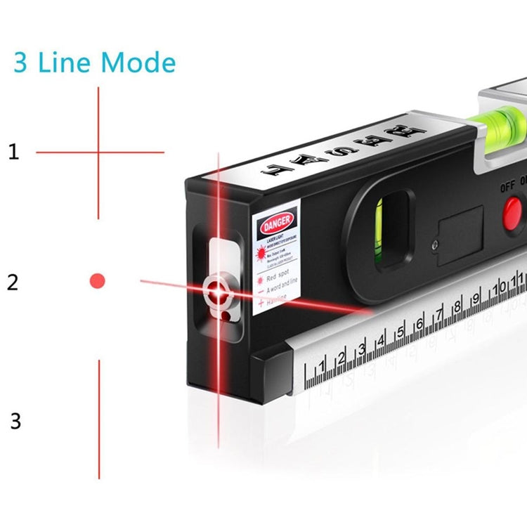 Nivel Láser con Cinta Métrica Pro 4 (100cm) / Nivel Burbujas con Luz LED, LV-04
