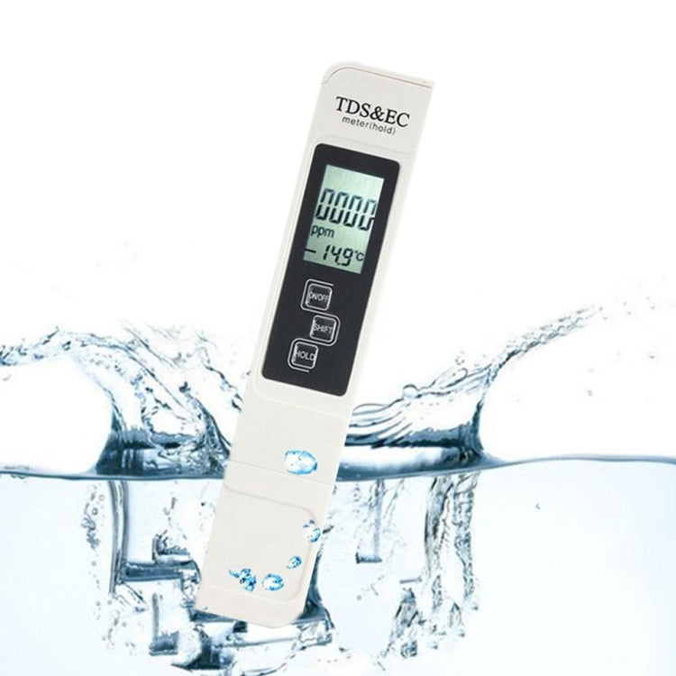 Monitor LCD multifunción digital TDS y medidor EC herramienta de prueba de medición de agua, Digital