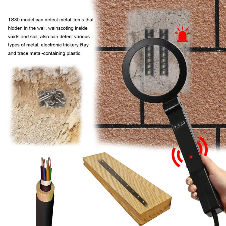 Escáner detector de metales de seguridad portátil plegable TS-80, TS-80