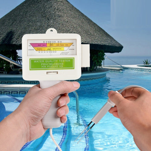 Probador de PH/CL2 del agua de la piscina doméstica, longitud del cable: 1,2 m