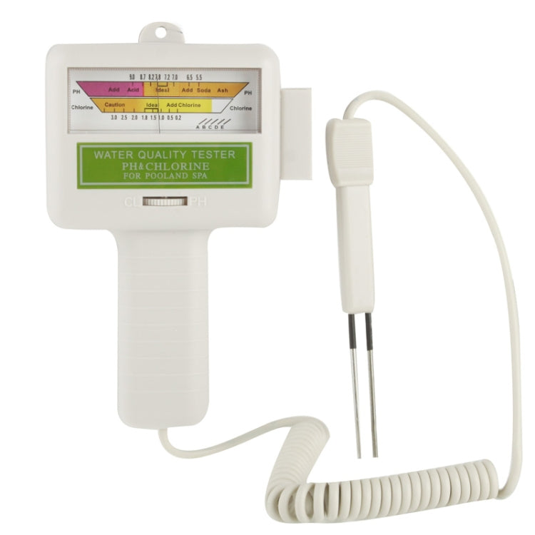 Probador de PH/CL2 del agua de la piscina doméstica, longitud del cable: 1,2 m
