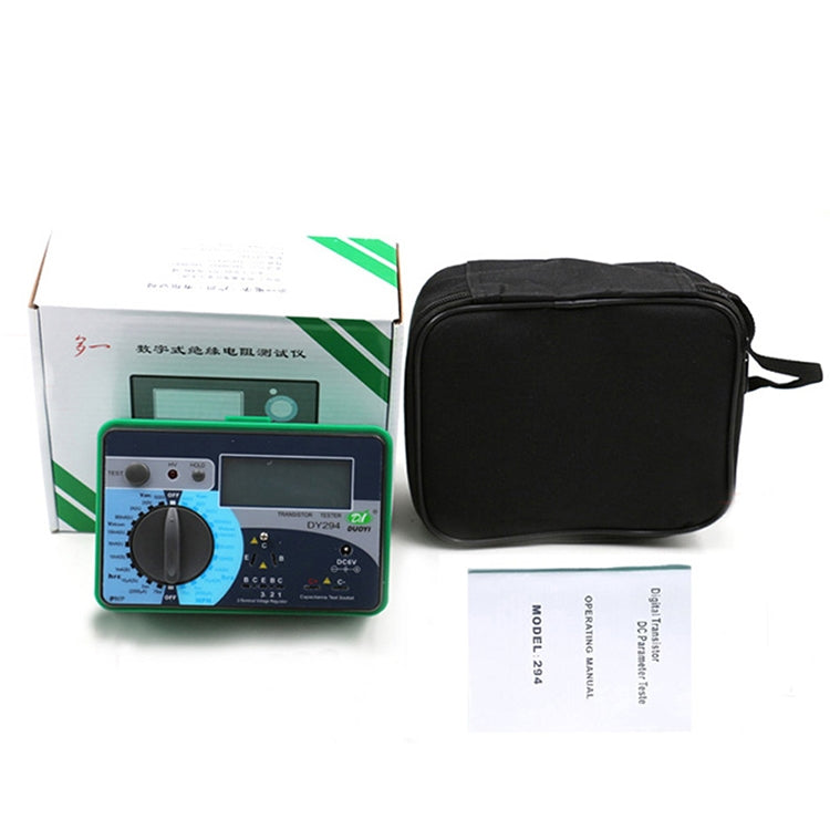 Medidor probador de parámetros de transistores digitales LCD profesional DY294 de 2,7 pulgadas (4 * AA)