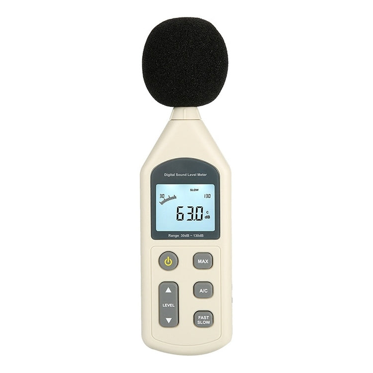 Medidor de nivel de sonido digital (rango: 30 dB ~ 130 dB)