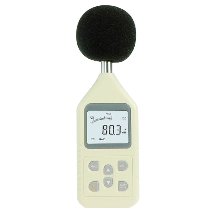 Medidor de nivel de sonido digital (rango: 30~130dBA, 35~130dBC)